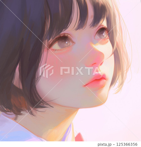 女の子の視線 125366356