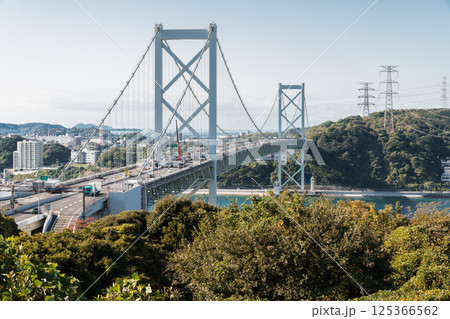 【北九州門司港　関門海峡と関門橋和布刈 第2展望台から】 125366562