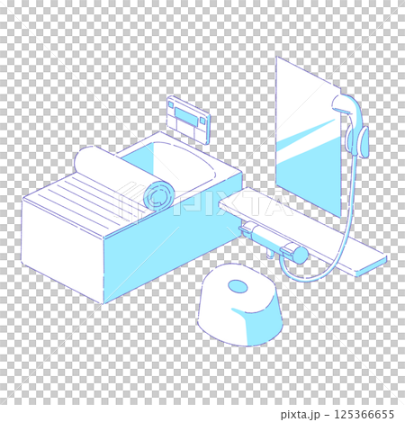 シンプルなバスルームのイラスト 125366655