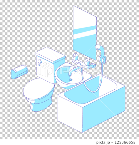 シンプルなユニットバスのイラスト 125366658