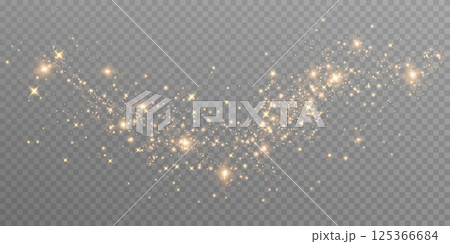 Shimmering Golden Sparkles Flowing in an Elegant and Mesmerizing Pattern for all to admire and enjoy 125366684