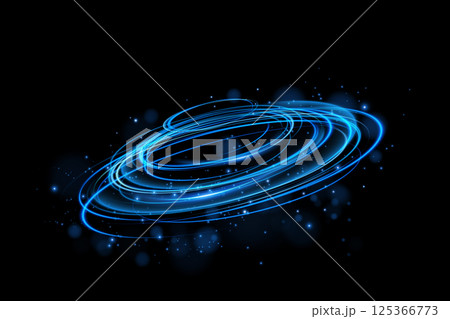 Dynamic Blue Light Swirls with Sparkles on a Dark Background, creating a mesmerizing and captivating visual experience Dynamic Blue Light Swirls with Sparkles on a Dark Background, creating a mesmerizing and captivating visual experience 125366773