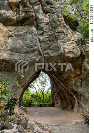 Bodhi Leaf-Shaped Cave at Wat Cha-Am Khiri Bodhi Leaf-Shaped Cave at Wat Cha-Am Khiri 125366837