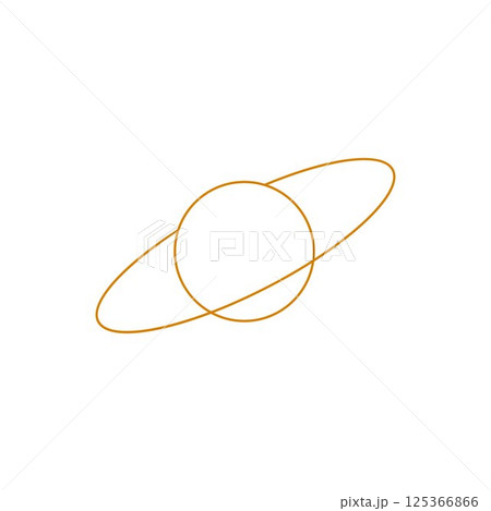 Y2K linear cosmic design element, vector orange planet circle with ring Boho line art, minimalist outline space model Y2K linear cosmic design element, vector orange planet circle with ring Boho line art, minimalist outline space model 125366866
