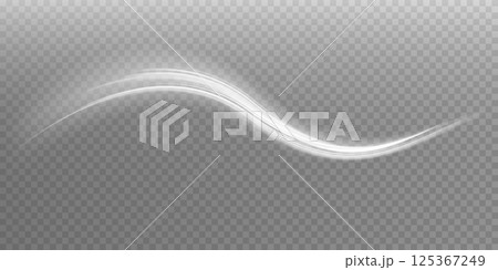 An Elegant White Curved Line Design that showcases modern aesthetics, perfect for various creative applications 125367249