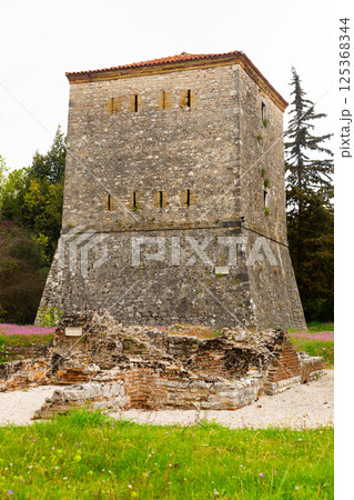 Venetian tower in Archaeological site of Butrinto in Albania Venetian tower in Archaeological site of Butrinto in Albania 125368344