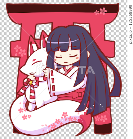 狐と巫女と鳥居 狐と巫女と鳥居 125368999