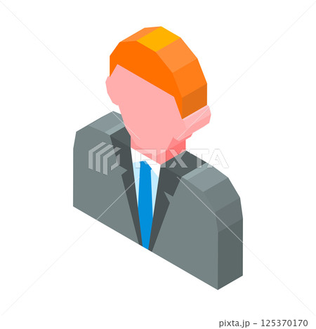 Person avatar 3D icon vector illustration isolated on white 125370170