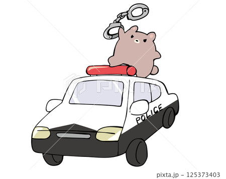 パトカー くま 125373403