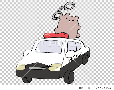 パトカー くま 125373403