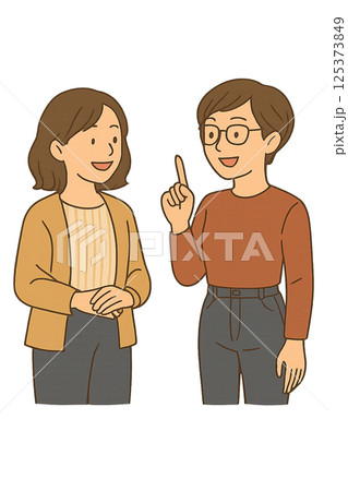 会話する女性 125373849