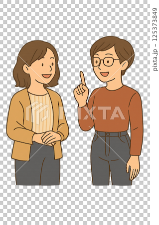 会話する女性 125373849