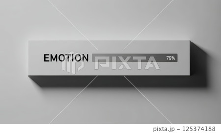 Progress Bar Indicating Emotional Capacity on a Minimalistic Design 125374188