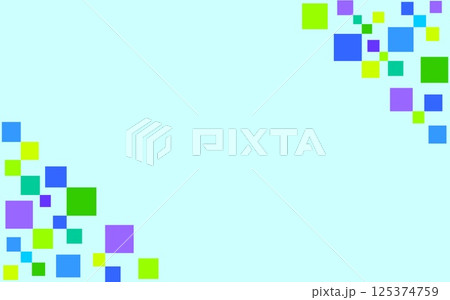 フレーム 幾何学模様 四角形 ブルー グリーン パープル フレーム 幾何学模様 四角形 ブルー グリーン パープル 125374759