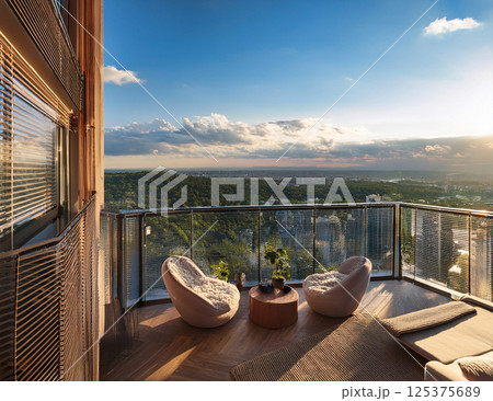 タワーマンションからの景色 タワーマンションからの景色 125375689