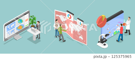 3D Isometric Flat Vector Illustration of Studying Data for Weather Forecasting, Meteorology Scenes 3D Isometric Flat Vector Illustration of Studying Data for Weather Forecasting, Meteorology Scenes 125375965