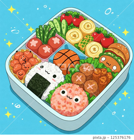 運動会のお弁当 125376176