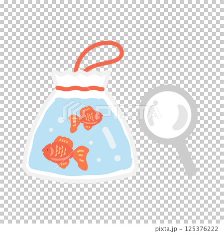 金魚すくい  イラスト 125376222