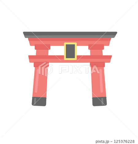 鳥居  神社  イラスト 125376228