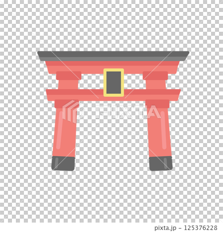 鳥居  神社  イラスト 125376228
