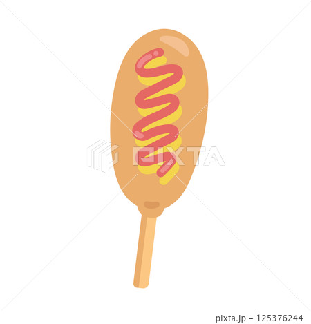 アメリカンドッグ イラスト 125376244