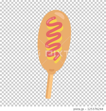 アメリカンドッグ イラスト 125376244