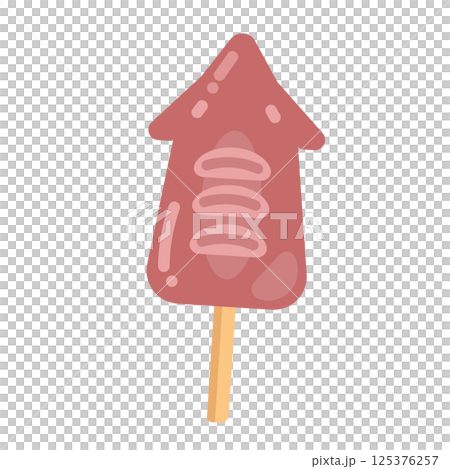 イカ焼き  イラスト 125376257