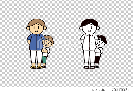 Siblings illustration set 125376522
