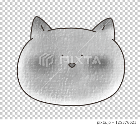 ゆるめシンプルなネコの動物アイコン アナログ風 ゆるめシンプルなネコの動物アイコン アナログ風 125376623