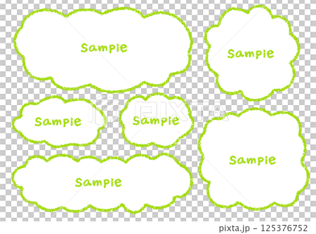 手繪蠟筆框套裝，形狀粗糙 125376752