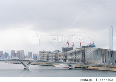 東京の空と高層ビル群 東京の空と高層ビル群 125377108