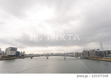 東京の空と高層ビル群 125377109