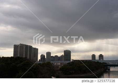 東京の空と高層ビル群 東京の空と高層ビル群 125377116