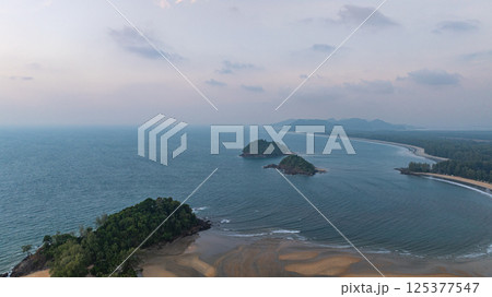 Aerial view of The pristine nature at Koh Phra Thong Phang Nga 125377547