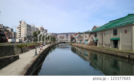 北海道小樽運河の風景 125377685