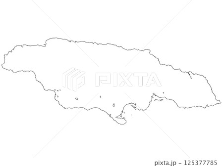 白地図　ジャマイカ 125377785