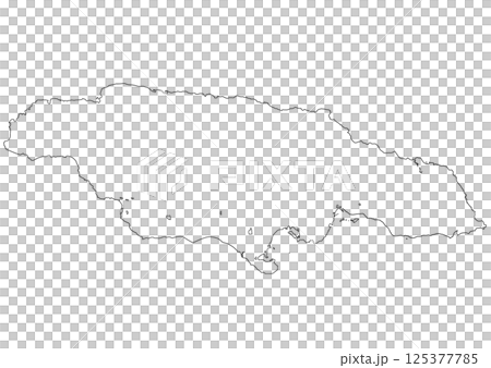 白地図　ジャマイカ 125377785