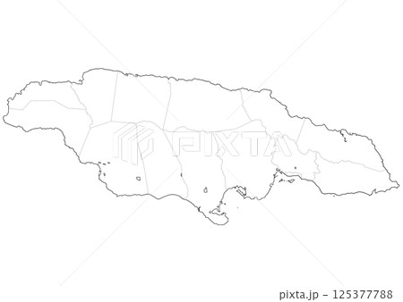 白地図　ジャマイカ 125377788