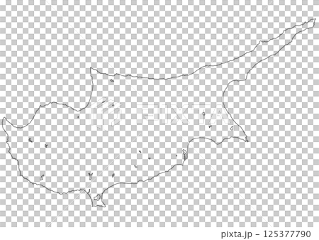 Blank map Cyprus 125377790