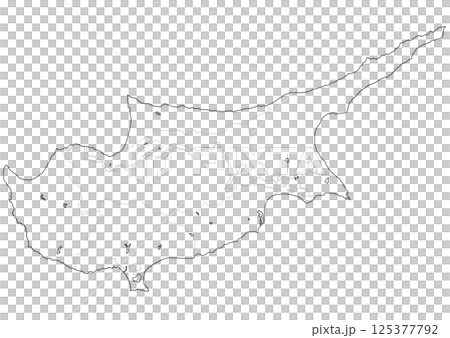 Blank map Cyprus 125377792