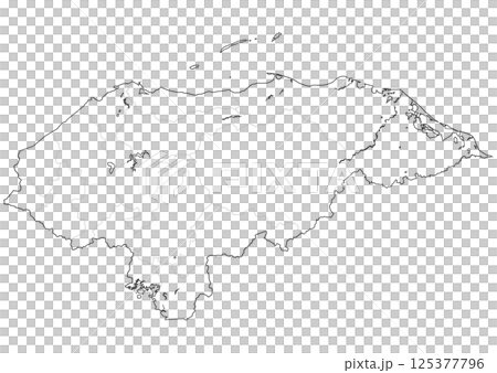 白地図　ホンジュラス 125377796