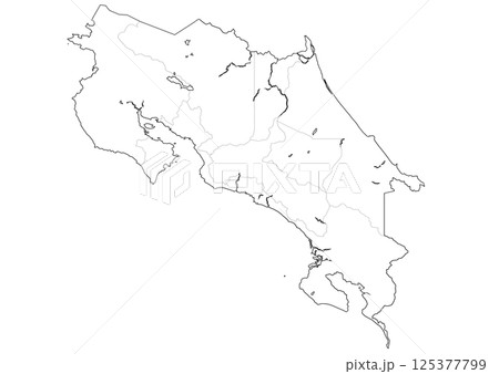 白地図 コスタリカ 白地図 コスタリカ 125377799