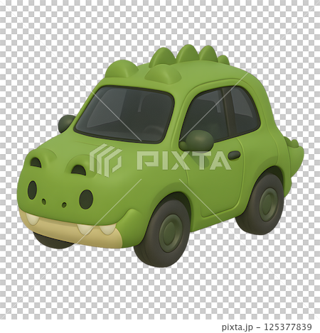 ワニモチーフのかわいい車 ワニモチーフのかわいい車 125377839