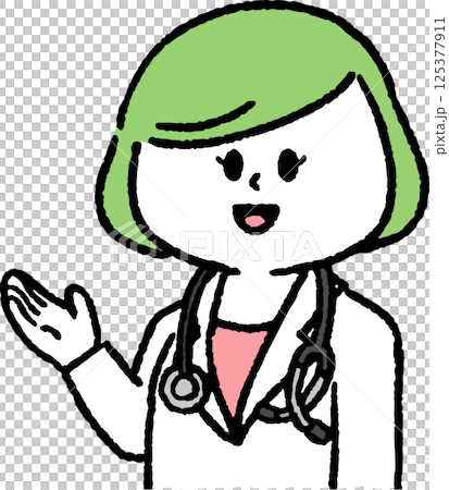 A female doctor giving an explanation A female doctor giving an explanation 125377911