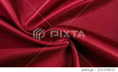 《AI画像》ワインレッドのサテン生地 《AI画像》ワインレッドのサテン生地 125378013