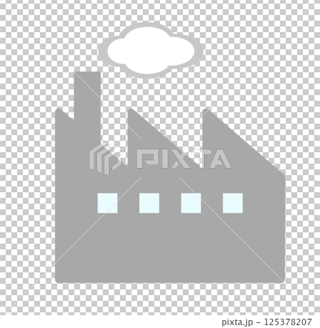 Simple factory icon Simple factory icon 125378207