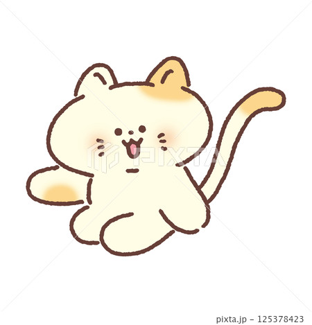 座っている可愛い猫 座っている可愛い猫 125378423