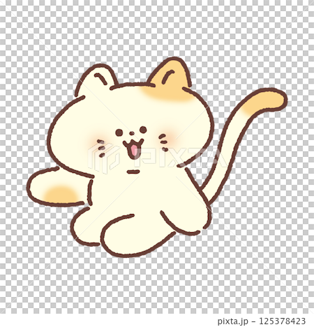 座っている可愛い猫 座っている可愛い猫 125378423