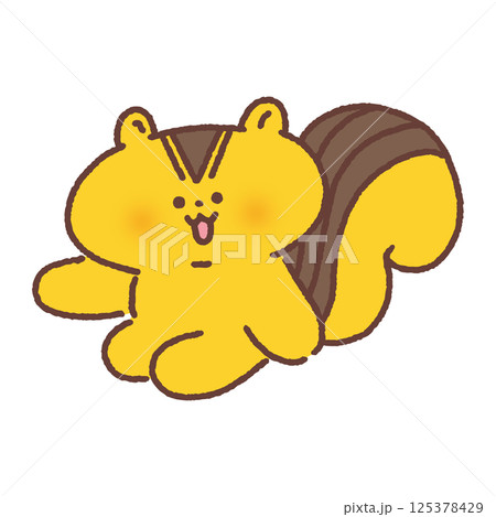 座っている可愛いリス 125378429