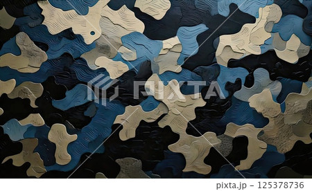 《AI画像》迷彩柄の背景素材 125378736